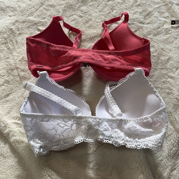 La Vie en Rose Bra Bundle | Front Clasp Push-Up Lace & Polka Dot | Size 34D - Picture 2 of 6